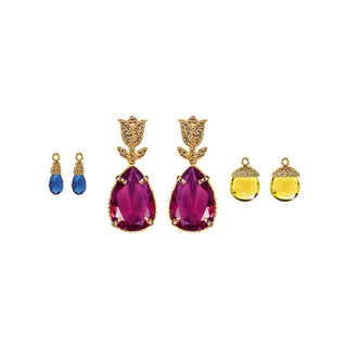 COMBO Tulip Gold con Drop Clásico, Drop Fut y Briolette (LIMITED) Arete + Drop de Joyería Regina Castillo