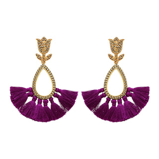COMBO Tulip Gold Tres Estilos - Drop Gold Amarillo, Drop Abanico y Drop Azul Relieve (LIMITED) Arete + Drop de Joyería Regina Castillo