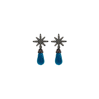 COMBO ARETE POLARIS DELUX PAV + DROP BRIOLETTE PAV, DROP CLÁSICO CH PAV MORGANITA, DROP PAV BLANCO Arete + Drop de Joyería Regina Castillo