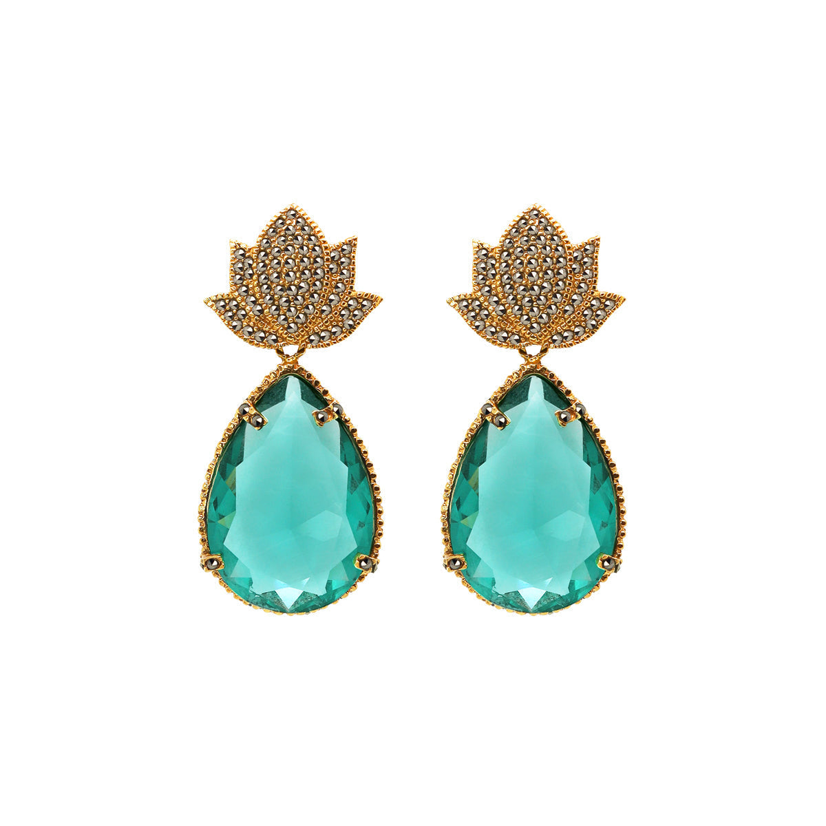COMBO Arete Maguey Con Drop Rosa Turquesa Humo(LIMITED) Arete + Drop de Joyería Regina Castillo