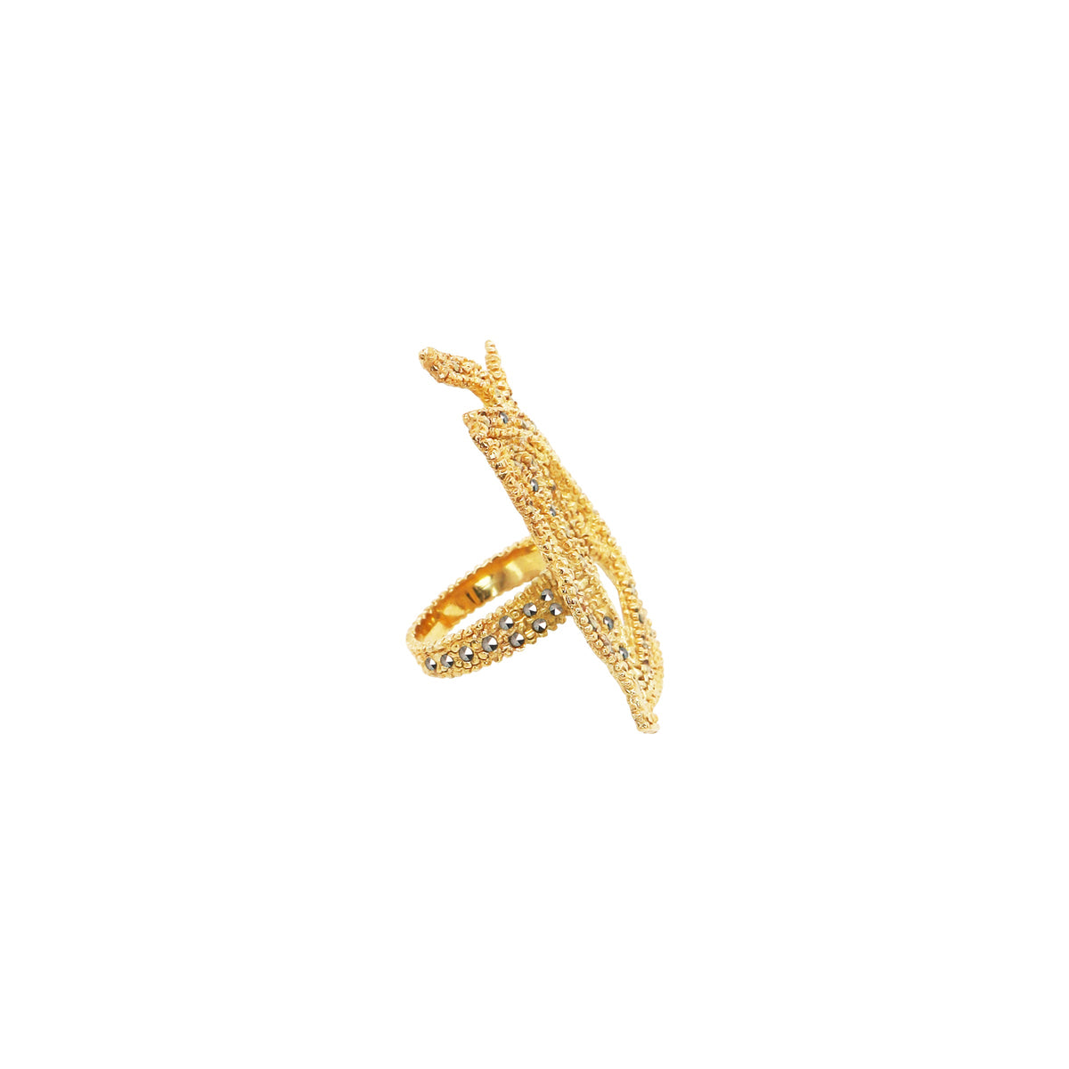 Anillo Algue con baño de oro Anillos de Joyería Regina Castillo