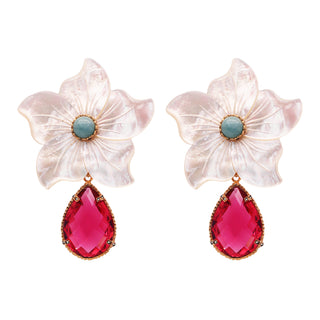 Aretes Camelia Spring Rosa