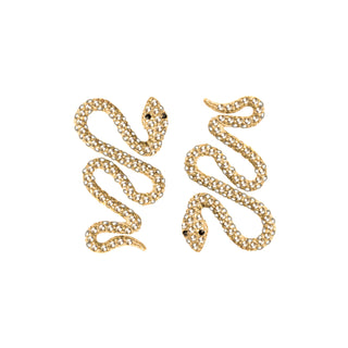 Arete Vibora Curv Gold Aretes de Joyería Regina Castillo