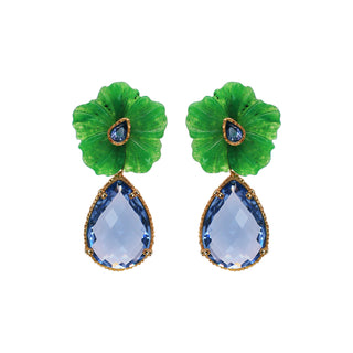 Arete Camelias mini verde