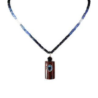 Collar zafiro azul