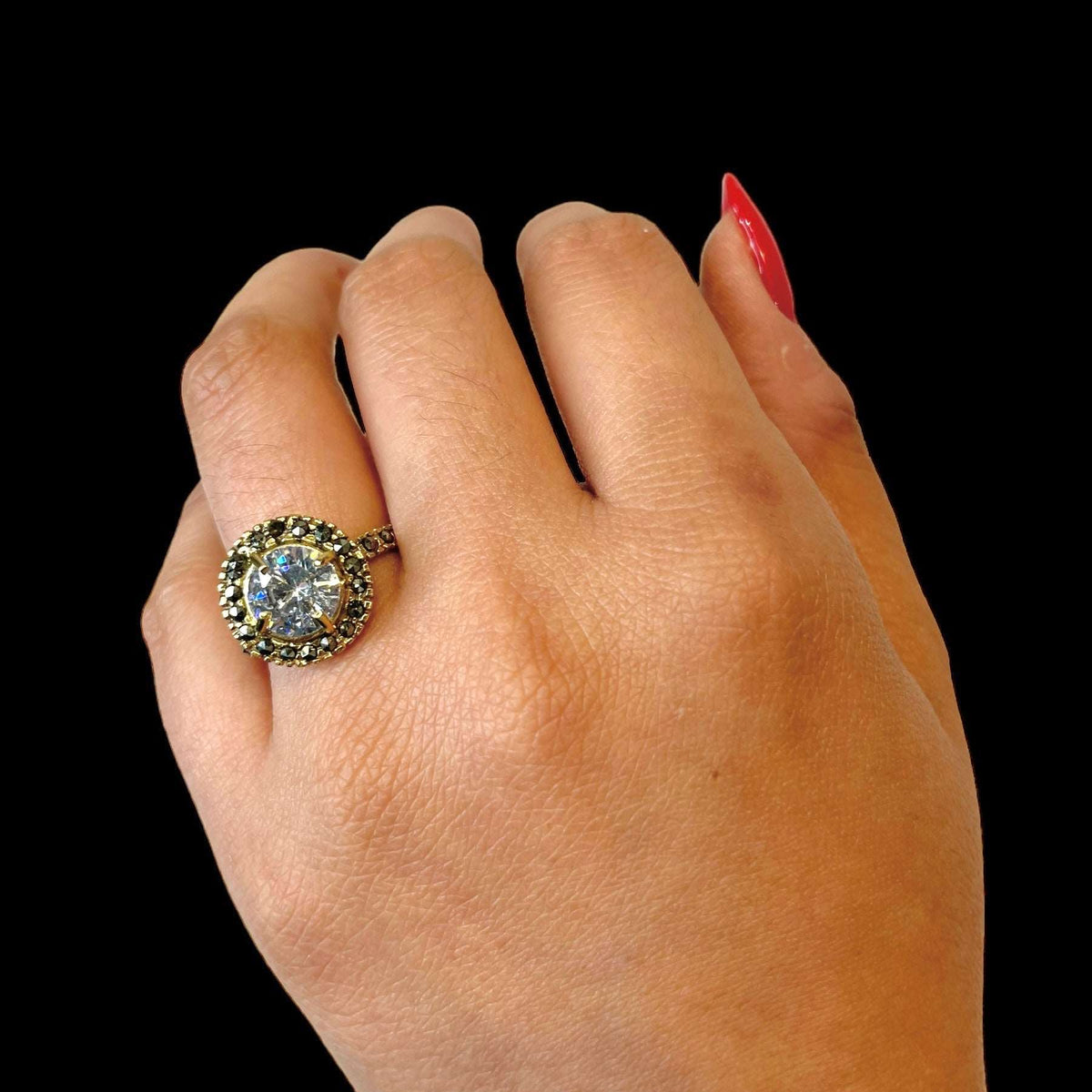 Anillo Solitario Transparent Gold Anillos de Joyería Regina Castillo
