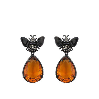 Arete Abeja Bee + Drop Clásico Desmontable Arete + Drop de Joyería Regina Castillo