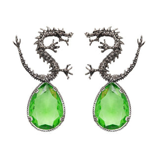 Arete Bugs Dragón Clásico Vintage Aretes con Drop (No desmontable) de Joyería Regina Castillo