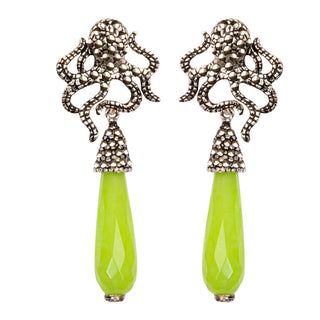 Arete Pulpo + Drop Calabazo Lima Clásico Vintage Arete + Drop de Joyería Regina Castillo