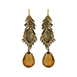 Arete bugs hoja ulva Aretes con Drop (No desmontable) de Joyería Regina Castillo