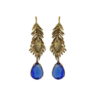 Arete bugs hoja ulva Aretes con Drop (No desmontable) de Joyería Regina Castillo