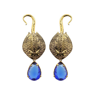 Arete bugs mantarraya Aretes con Drop (No desmontable) de Joyería Regina Castillo