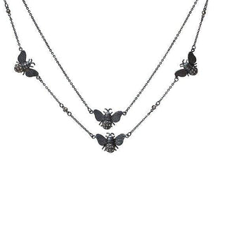 Collar Choker Abejas Plateado Collares de Joyería Regina Castillo