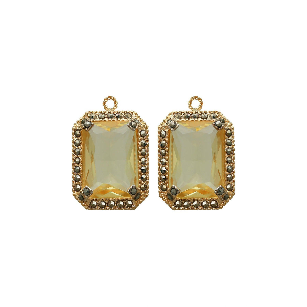 Drop baguette chico con baño de oro Drops de Joyería Regina Castillo