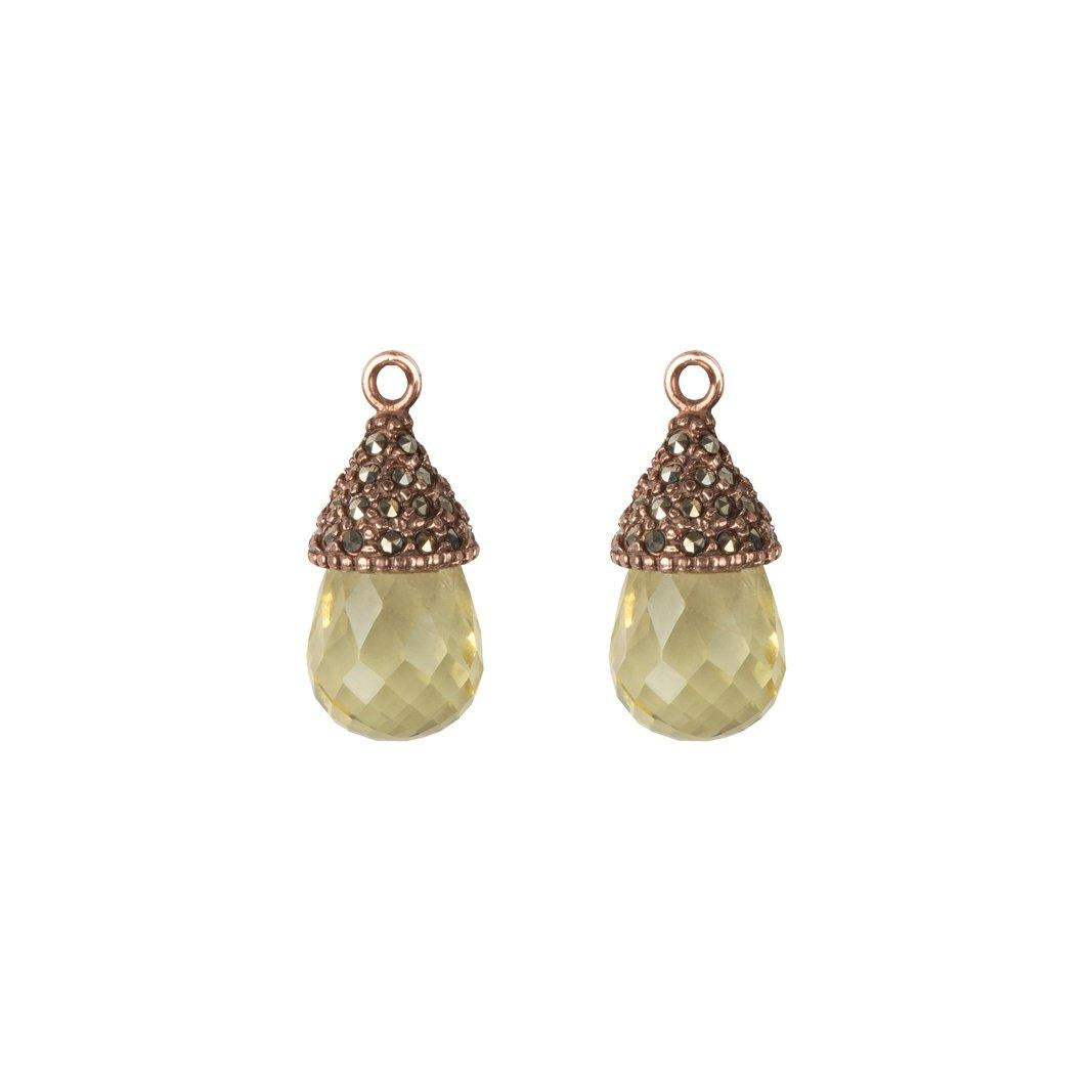 Drop calabazo citrina de plata Drops de Joyería Regina Castillo