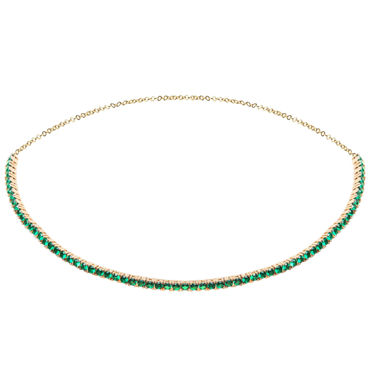 Collar tennis green Collares de Joyería Regina Castillo