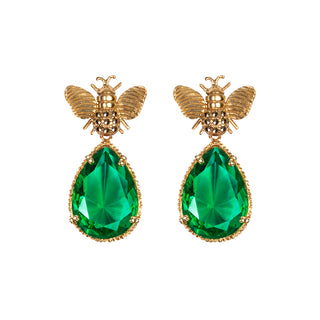Arete Bee + Drop Clasico Gold