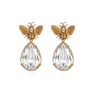 Arete Bee + Drop Clasico Gold