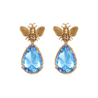 Arete Bee + Drop Clasico Gold