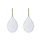 Arete Valonia de plata blanca Aretes de Joyería Regina Castillo