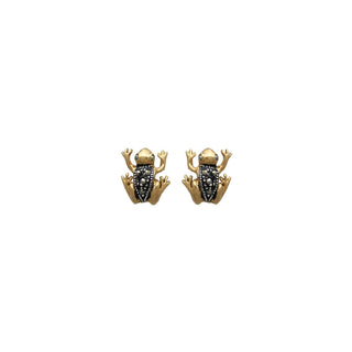 Boucle d'oreille grenouilles argent (personnalisable)