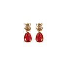 COMBO ARETES RANAS GOLD + DROP CLÁSICO CH ROJO, DROP FUT GDE VERDE, DROP HATTY CH AMARILLO Arete + Drop de Joyería Regina Castillo