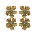 Arete Flores Bi Catha Vintage Aretes con Drop (No desmontable) de Joyería Regina Castillo