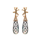 COMBO Arete Salamandre Con Drop Duomo Gold, Fut Gold y Quartz (LIMITED) Arete + Drop de Joyería Regina Castillo