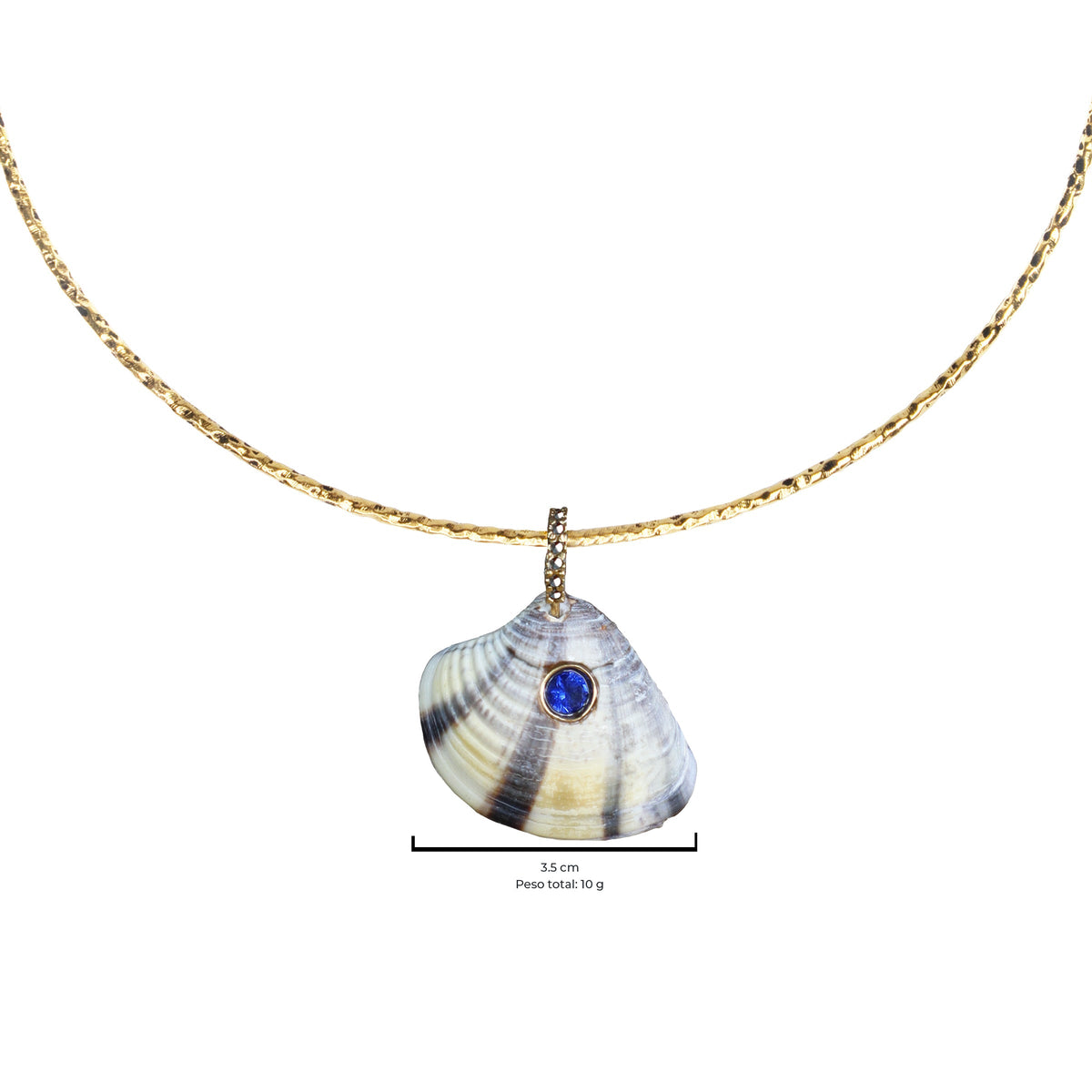 Collar Rigido Litibu Azul Collares de Joyería Regina Castillo