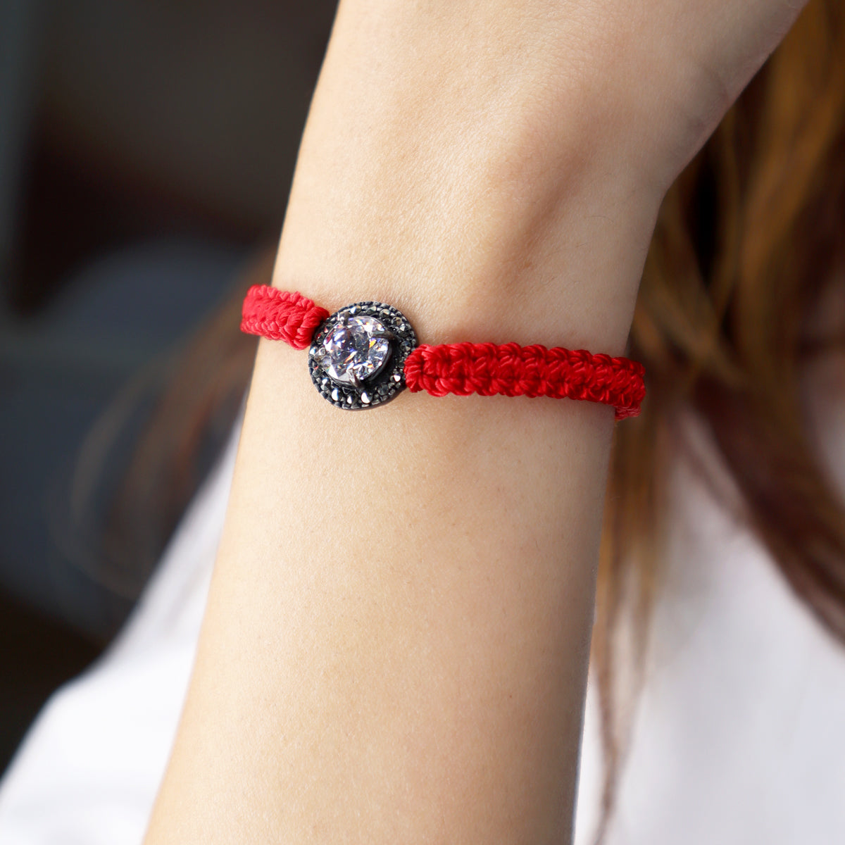 PULSERA TEJIDA CORONA PAV Pulseras de Joyería Regina Castillo