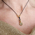 CADENA HILO DISK NEGRO Collares de Joyería Regina Castillo