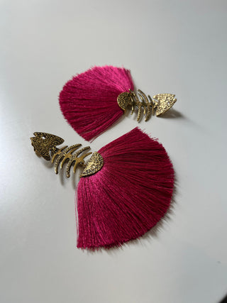 Boucle d'Oreille Poisson Squelette Bugs