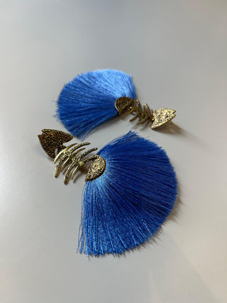 Boucle d'Oreille Poisson Squelette Bugs