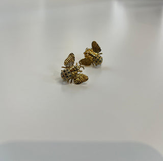 Boucle d'Oreille Abeille Dorée Personnalisable