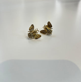 Boucle d'Oreille Abeille Dorée Personnalisable