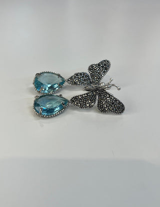 Boucle d'oreille papillon Katie + Classic II Blue Drop Tatiana