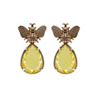 Arete bugs abeja amarillo Aretes con Drop (No desmontable) de Joyería Regina Castillo