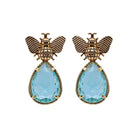 Arete bugs abeja azul tatiana Aretes con Drop (No desmontable) de Joyería Regina Castillo