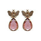 Arete bugs abeja morganita Aretes con Drop (No desmontable) de Joyería Regina Castillo