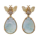 Arete abeja diamantes + Drop preinita diamantes Arete + Drop de Joyería Regina Castillo