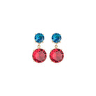 Arete Bicolor de plata (No Desmontable) Broqueles de Joyería Regina Castillo