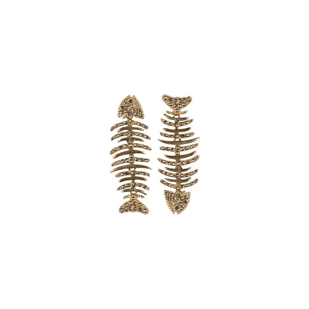 Arete Esqueletón de plata Aretes de Joyería Regina Castillo