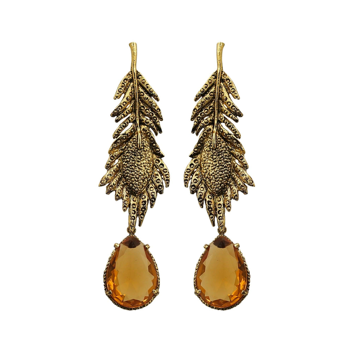 Arete bugs hoja ulva Aretes con Drop (No desmontable) de Joyería Regina Castillo