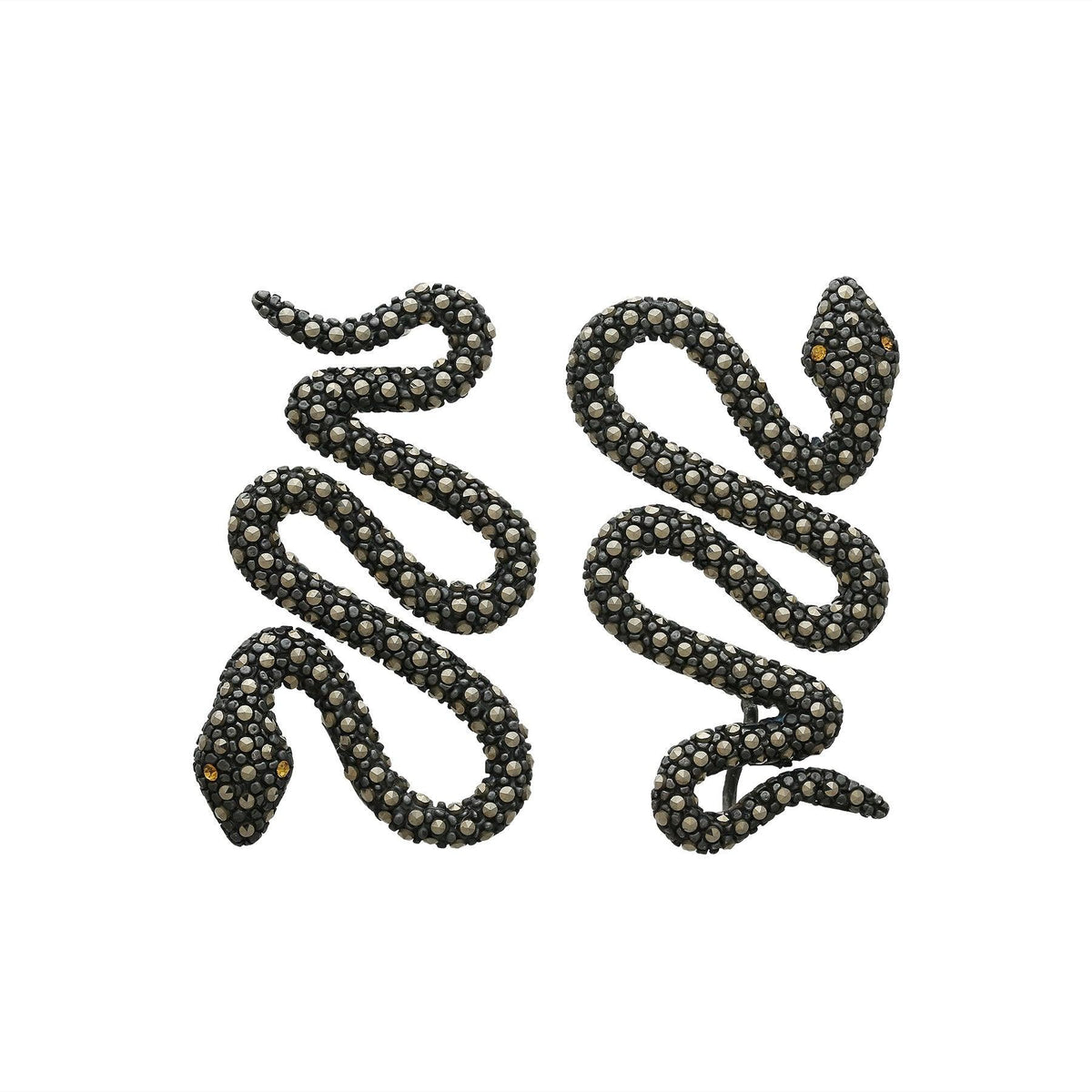 Arete víbora espiral XL Aretes de Joyería Regina Castillo