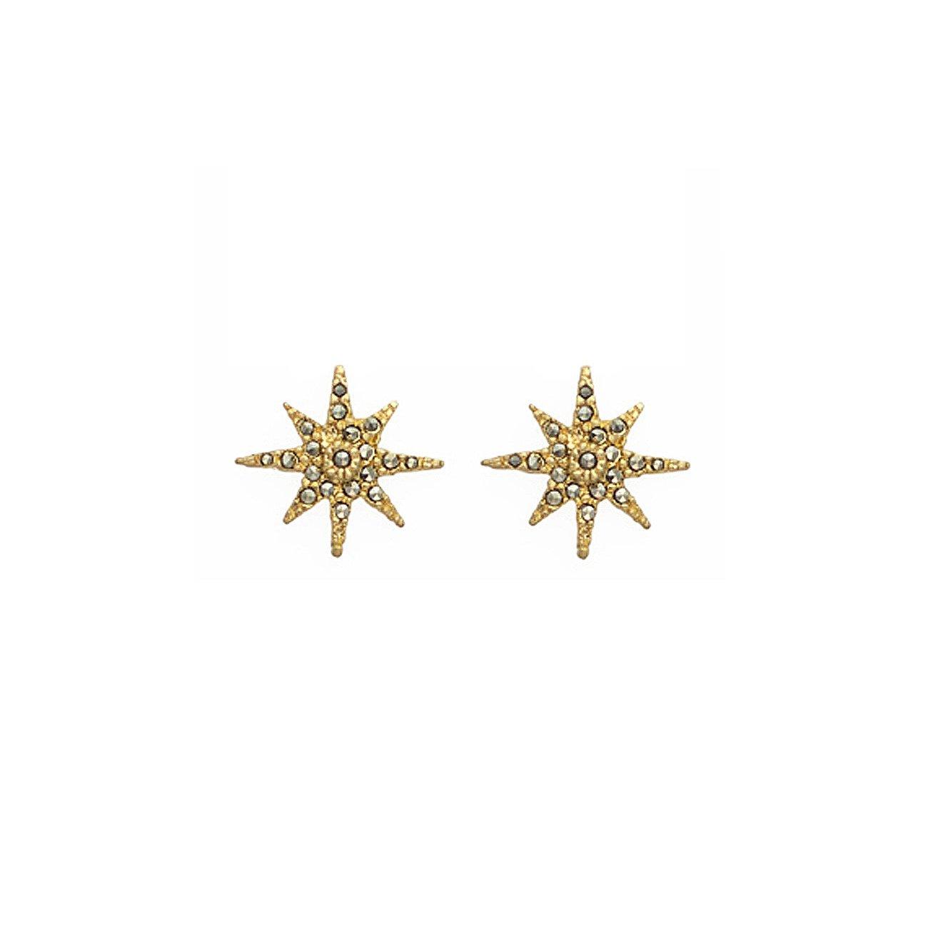 Aretes estrella polaris gold Arete Base de Joyería Regina Castillo