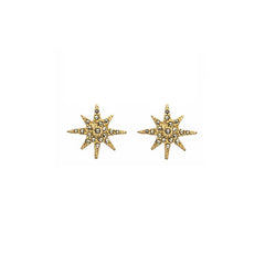 Aretes estrella polaris gold Arete Base de Joyería Regina Castillo