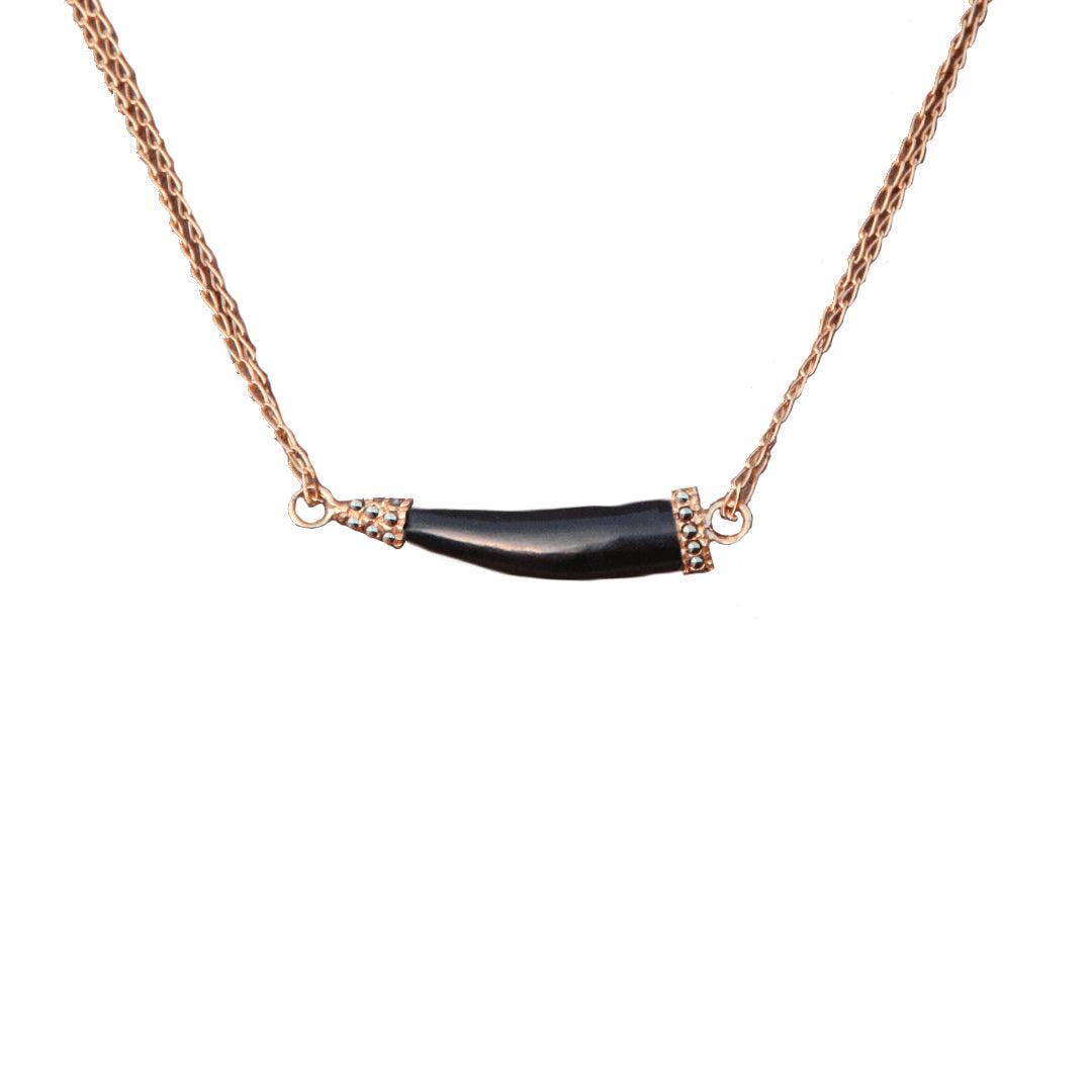 Cadena Doble Fang Gold Collares de Joyería Regina Castillo