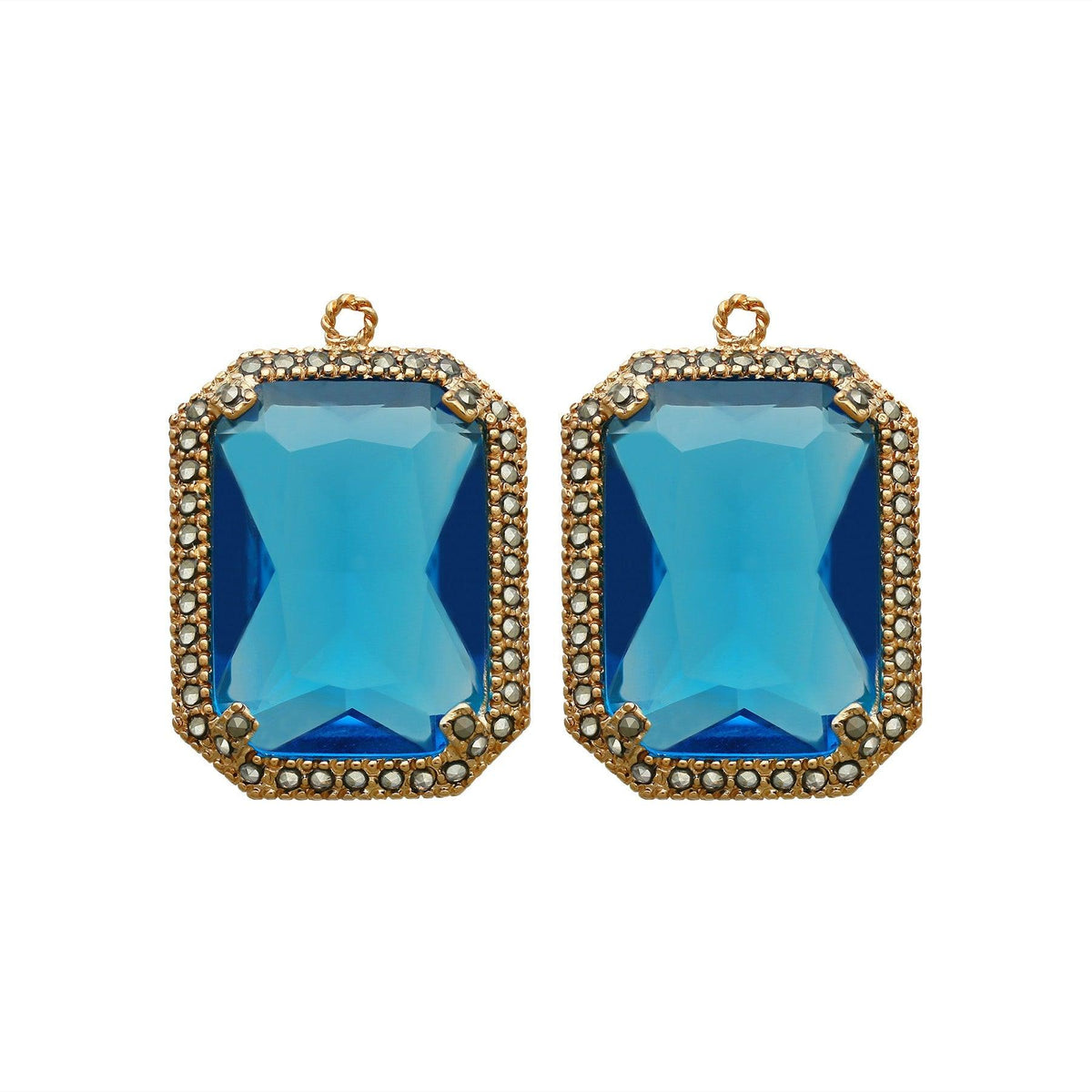 Drop baguette clásico dorado Drops de Joyería Regina Castillo