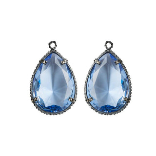 Drop clásico azul bebé con pátina grisáceo Drops de Joyería Regina Castillo