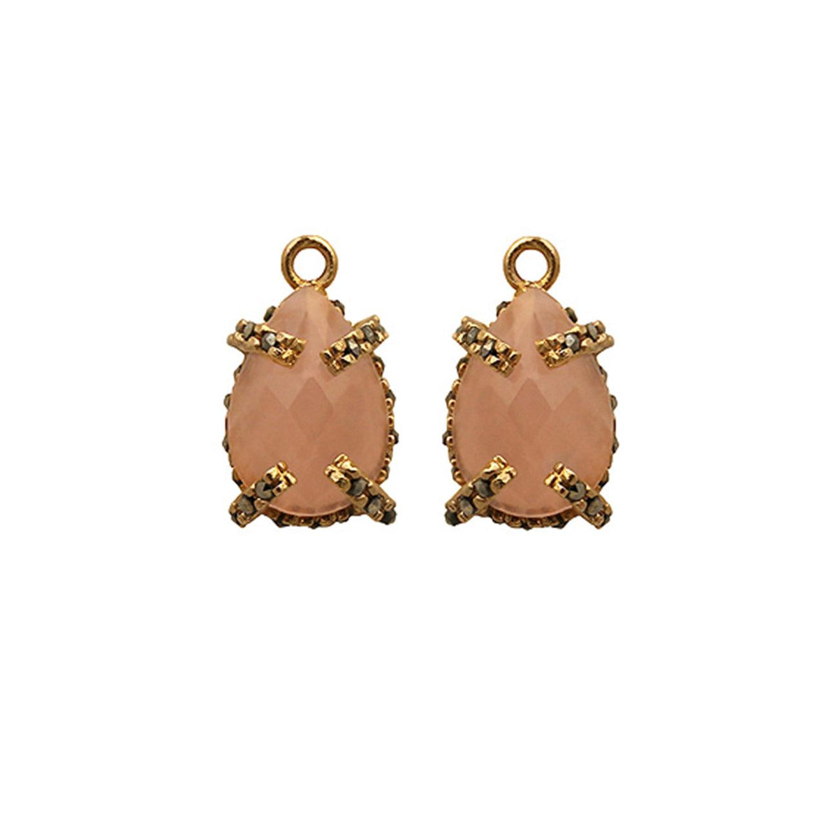 Drop cuarzo rosa baño de oro Drops de Joyería Regina Castillo
